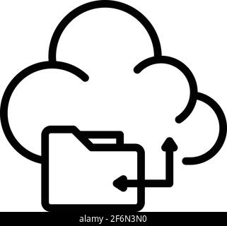 File backup icon. Outline File backup vector icon for web design isolated on white background Stock Vector