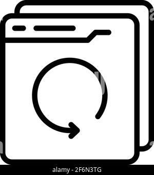 Online backup icon. Outline Online backup vector icon for web design isolated on white background Stock Vector