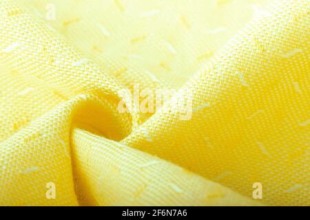 Texture, background, template. Silk other Cotton fabric turquoise and aqua, silk other Cotton drapery. In closeup, threads of fabric and a pattern of Stock Photo