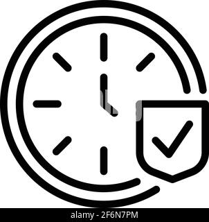 Punctuality icon. Outline punctuality vector icon for web design isolated on white background Stock Vector