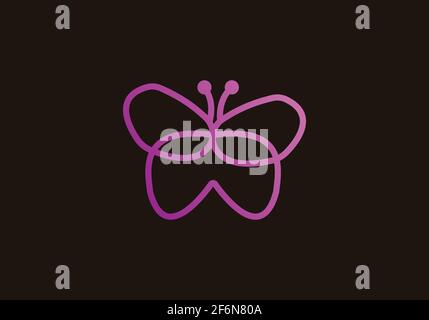 Butterfly logo design and icon template. Vector illustration. Stock Vector