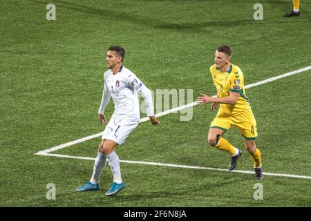 Italy player Pellegrini during the match Lithuania - Italy, Qatar 2022 World Cup qualifying match Stock Photo