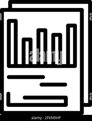 Technical report icon. Outline technical report vector icon for web design isolated on white background Stock Vector