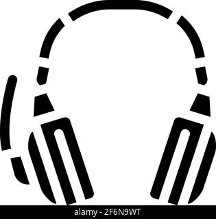 headphones accessories icon vector glyph illustration Stock Vector
