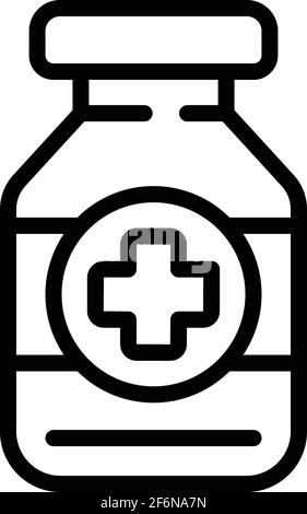 Immune medicine icon. Outline immune medicine vector icon for web design isolated on white background Stock Vector