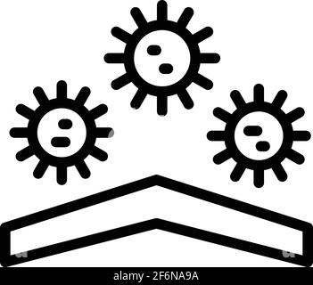 Block viruses icon. Outline block viruses vector icon for web design isolated on white background Stock Vector