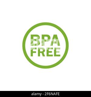 BPA free round vector stamp isolated on white background Stock Vector