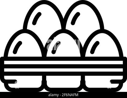 Eggs minerals icon. Outline eggs minerals vector icon for web design isolated on white background Stock Vector