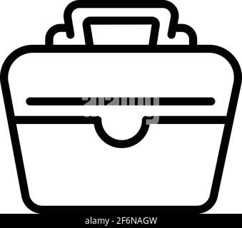 School bag icon. Outline school bag vector icon for web design isolated on white background Stock Vector