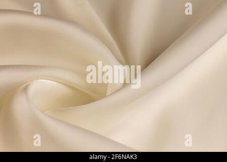 White silk fabric lines. High resolution background texture, decorative basis for design. Closeup of rippled Stock Photo