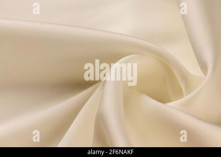 White silk fabric lines. High resolution background texture, decorative basis for design. Closeup of rippled Stock Photo