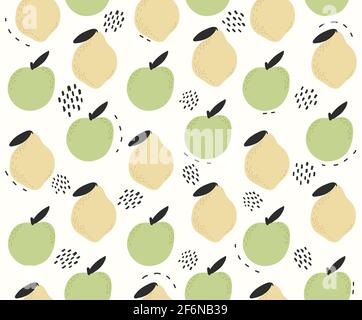 Fruit print fruits seamless pattern fresh food Vector Image