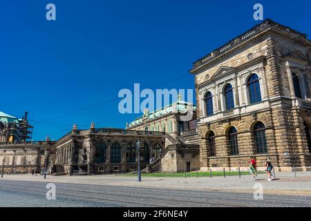 DRESDEN, GERMANY, 23 JULY 2020: opera house of Dresden Stock Photo