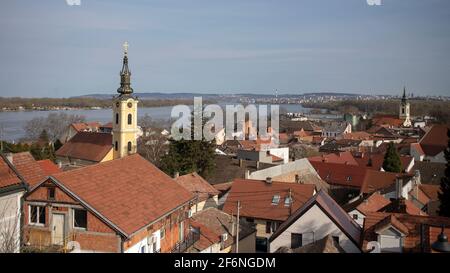 Serbia - Panoramic view of the town of Zemun Stock Photo