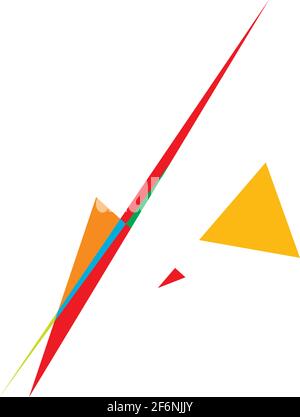 Vivid, vibrant abstract geometric, angular, edgy art. Random Picasso ...