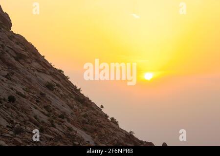 sunset  with jeddah landscapes Stock Photo