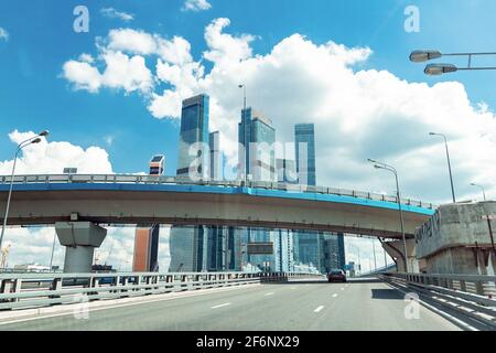 Moscow, Russia - July 12, 2020: International Business Center Moscow-City. City of the future.