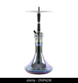 Blue hookah on an isolated white background. Stock Photo