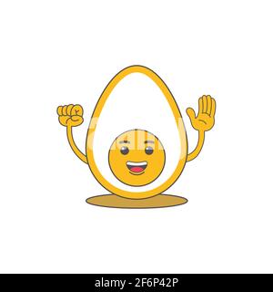 ester egg emoticon with smile faces vector image Stock Vector