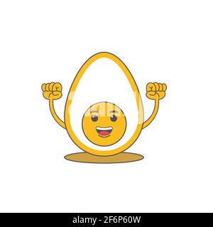 ester egg emoticon with smile faces vector image Stock Vector