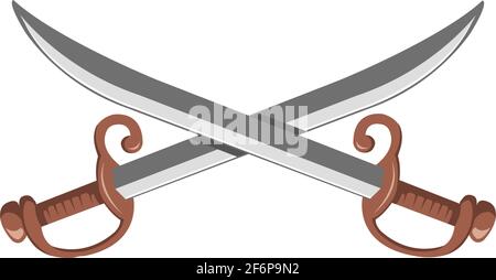 Crossed swords - vector clip art