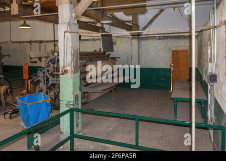Inside Old Idaho Penitentiary Site pre-colonial prison in Boise Idaho jail for convicted prisoner inmates Stock Photo