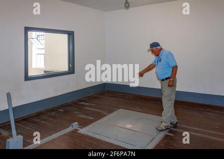 Inside Old Idaho Penitentiary Site pre-colonial prison in Boise Idaho jail for convicted prisoner inmates Stock Photo