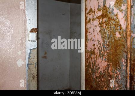 Inside Old Idaho Penitentiary Site pre-colonial prison in Boise Idaho jail for convicted prisoner inmates Stock Photo