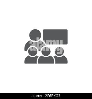 Business Presentation Icon. Contains such Presenter. Teacher, Audience and more. Training, presentation icon Stock Vector