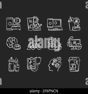 Healthy activity RGB color icons set Stock Vector Image & Art - Alamy