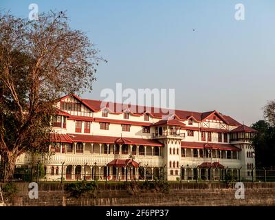 Mumbai, India - January 7, 2021 : The Royal Bombay Yacht Club or Old Yacht club is one of the premier gentlemen clubs having colonial construction. Stock Photo