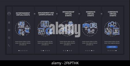 Online meeting kinds onboarding vector template Stock Vector