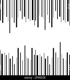 Black stripes are thin and thick creating movement. Vertical lines graphic design. Abstract Background for banner or leaflet. vector illustration. Stock Vector