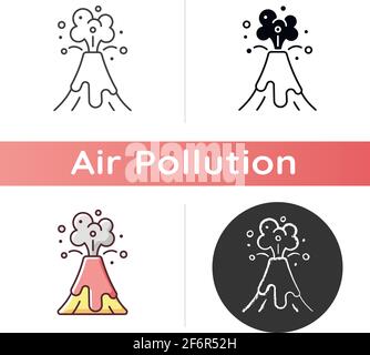 Volcanic activity icon Stock Vector