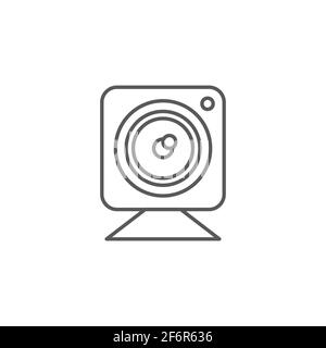 Web camera icon isolated background. Chat camera. Webcam icon. Stock Vector