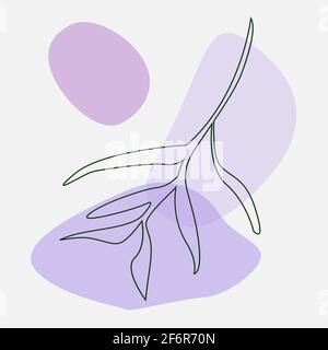 A minimalist image of leaves falling down. Stock Vector