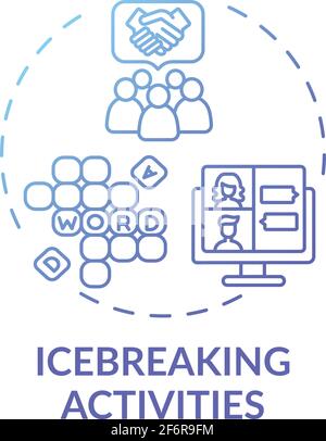 Icebreaking activities concept icon Stock Vector