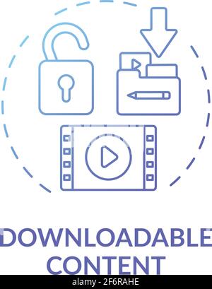 Downloadable content concept icon Stock Vector