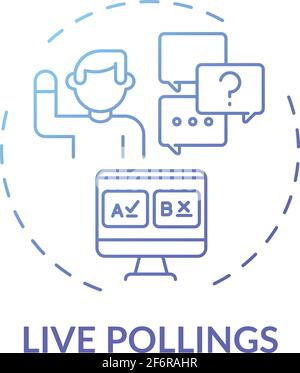 Live pollings concept icon Stock Vector