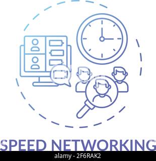 Speed networking concept icon Stock Vector