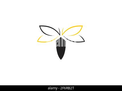 Bee concepts logo Design vector illustration. Honey bee icon graphical abstract template Stock Vector