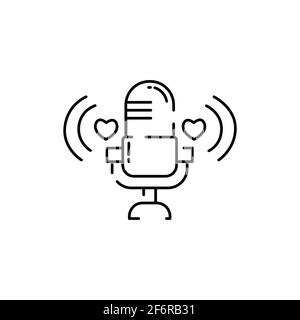 Playing music color line icon. Asmr. Autonomous sensory meridian response, sound waves as a symbol of enjoying sounds, whisper and music. Sign for web Stock Vector