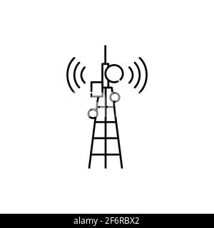 Broadcast color line icon. Pictogram for web page, mobile app, promo. UI UX GUI design element. Editable stroke. Stock Vector