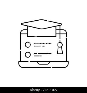 Streaming training color line icon. Pictogram for web page, mobile app, promo. UI UX GUI design element. Editable stroke. Stock Vector