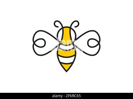 Bee concepts logo Design vector illustration. Honey bee icon graphical abstract template Stock Vector