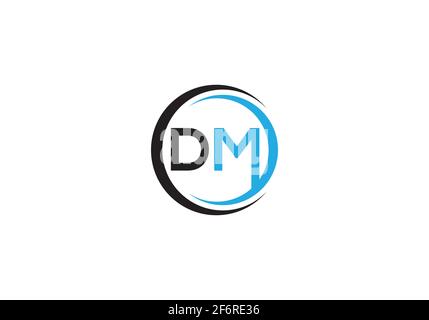 Initial DM Letter Creative Modern Business Typography Vector Template. Creative Letter D M Logo Vector Stock Vector