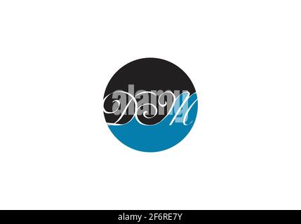 Initial DM Letter Creative Modern Business Typography Vector Template. Creative Letter D M Logo Vector Stock Vector
