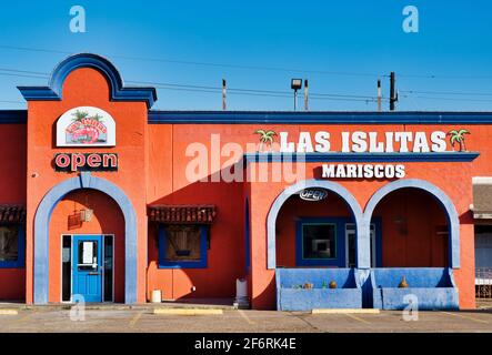 Houston, Texas USA 03-26-2021: Las Islitas Mexican seafood restaurant in Houston, TX. Authentic food from the Nayarita region of Mexico. Stock Photo