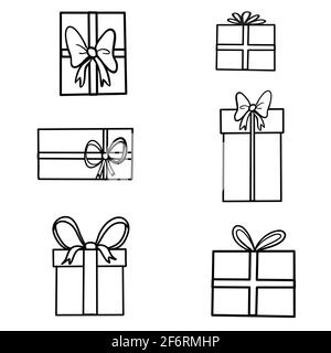 Hand drawing vector set with gifts Stock Vector by ©Maria_Letta 90101158