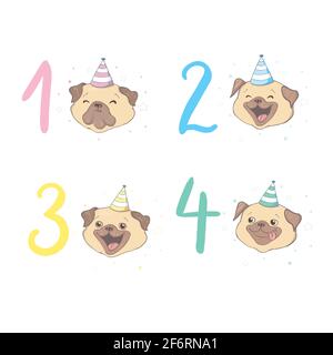 Vector illustration of happy birthday party graphics Stock Vector
